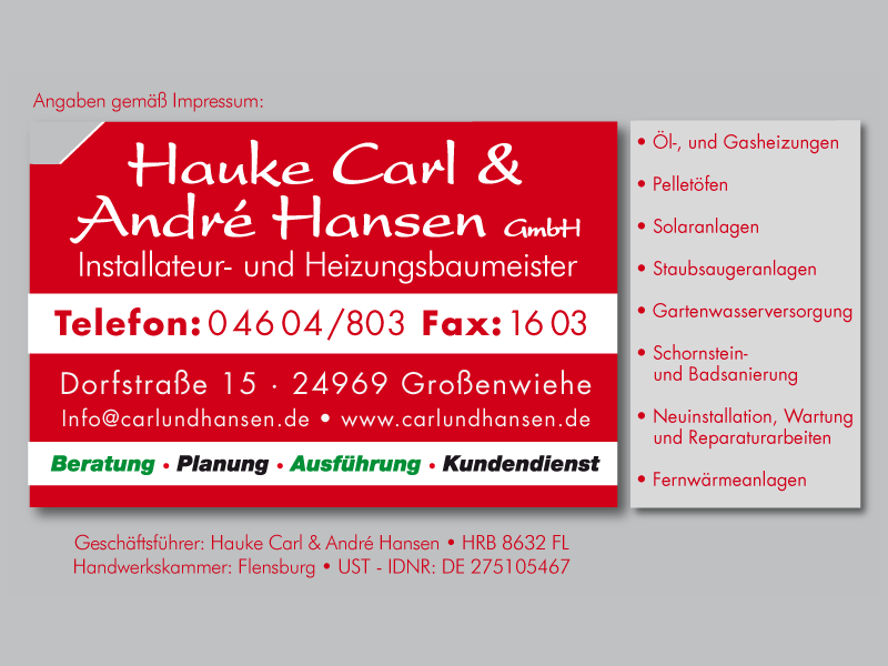 Hauke Carl und Andre Hansen GmbH